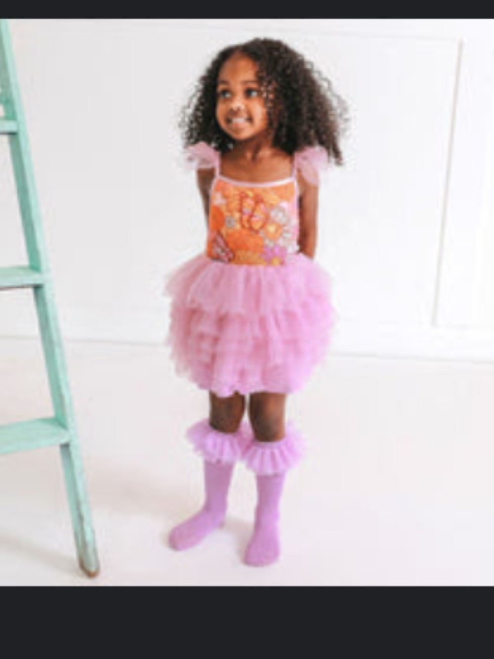 Posh Peanut Meadow Tulle smocked dress - 2T - Picture 6 of 6